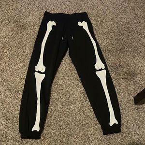 Black Skeleton Sweats